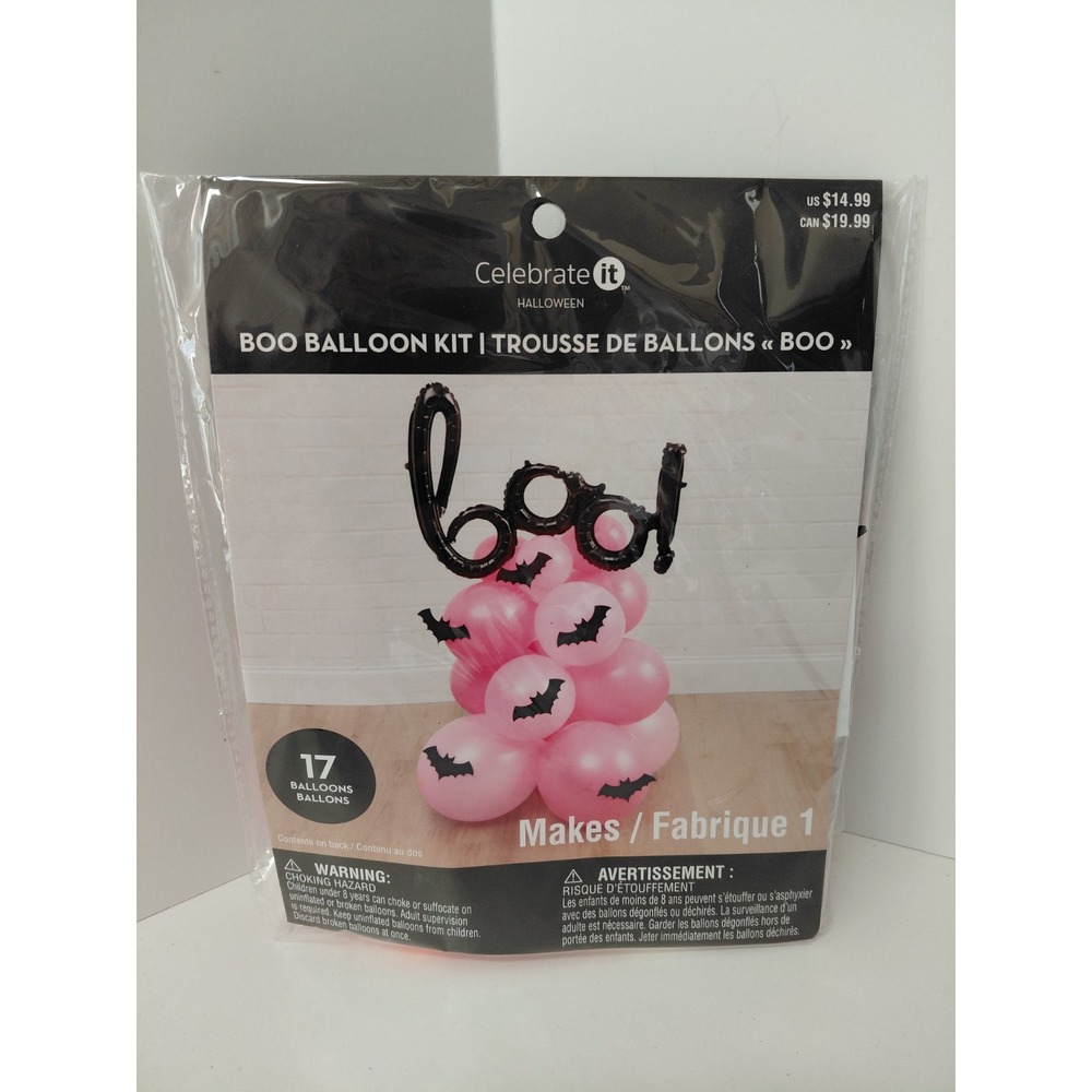 BOO Balloon Kit Halloween Decor 17 Balloons Celebrate It NEW